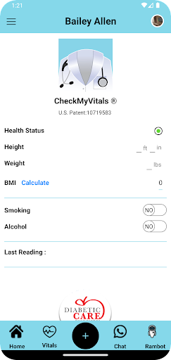 Android application CheckMyVitals screenshort