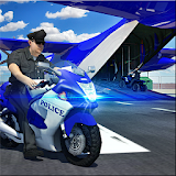 Police Airplane Transport Bike icon