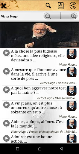 Android application Victor Hugo : Citations screenshort