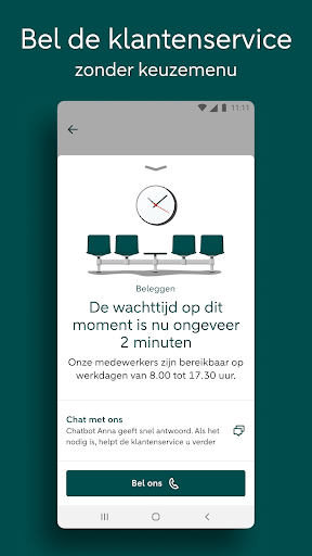 Screenshot van de ABN AMRO app