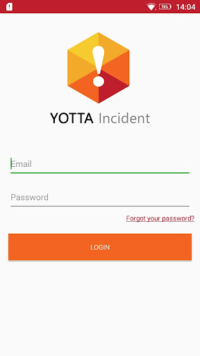 Android application Yotta Incident screenshort