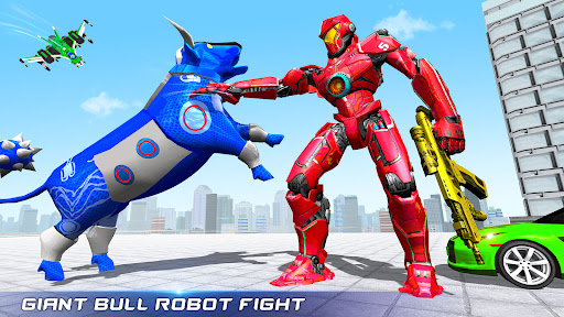 Android application Police Bull Robot Truck Games screenshort