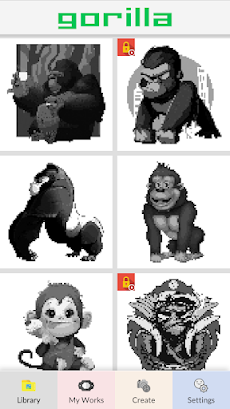 Gorilla Pixel Artのおすすめ画像1