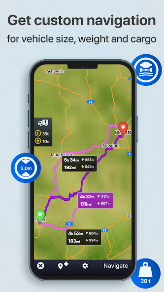 Sygic GPS Truck & Caravan 22.3.5 APK + Mod (Unlimited money) untuk android