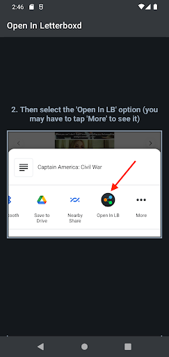Open Shortcut for Letterboxd Screen 2