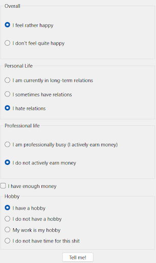 Android application Happiness Meter screenshort