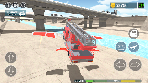 Fire Truck Flying Car Screen 2