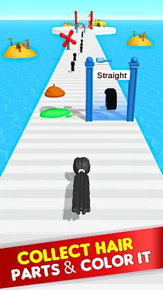 Perfect Long Hair Walk Race 3D - Screenshot 2
