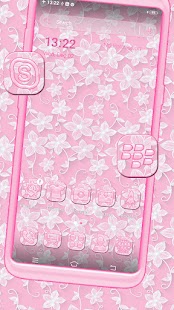Pink White Flower Theme Screenshot