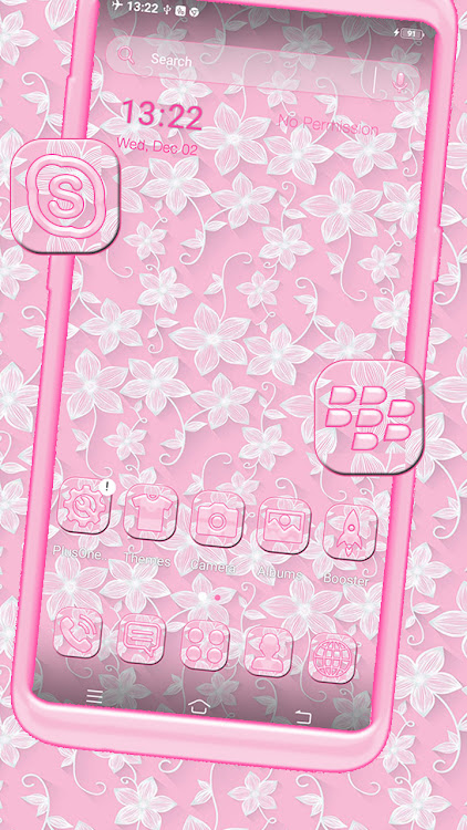 Pink White Flower Theme - 3.1 - (Android)