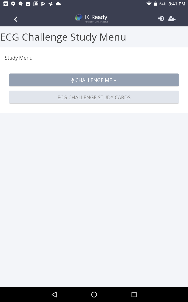 Android application ECG Challenge screenshort