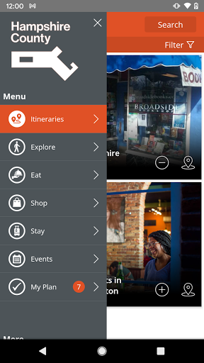 Android application Visit Hampshire County screenshort