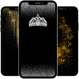 Icon image Black background with glitter