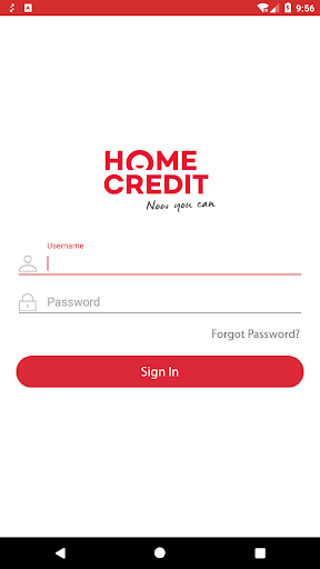 Android application Home Credit Sales productivity screenshort