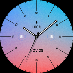 Analog Red Blue Sky watch face