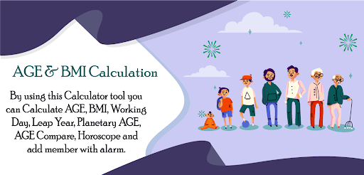 Android application AGE & BMI Calculation screenshort