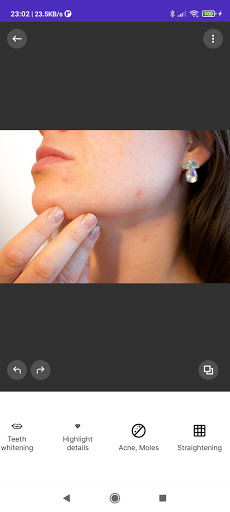 Screenshot of Face editing retouch Facefact