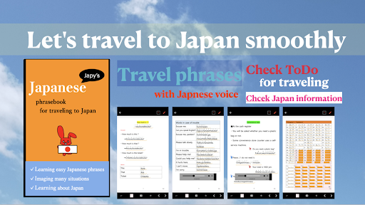 Android application Japy: Travel Japanese app screenshort