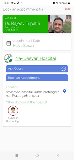 Nav Jeevan Hospital Screen 2