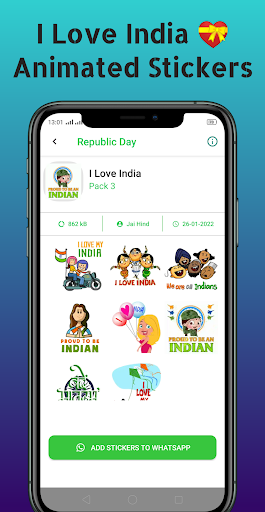 Republic Day Animated Stickers Screen 3