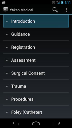 Android application Yakan Medical Phrases screenshort
