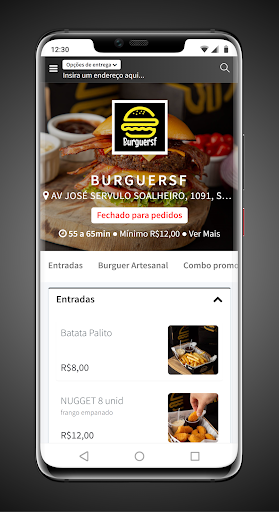 Android application BurguerSF screenshort
