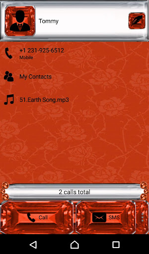 Orange Gothic Cross Dialer the Screen 3