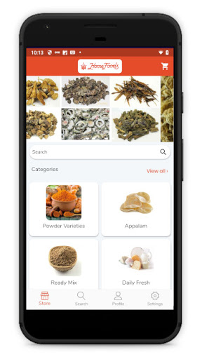 Android application Salem Home Foods screenshort