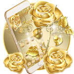 Cover Image of Download Gold Rose Theme luxury gold 1.2.3 APK