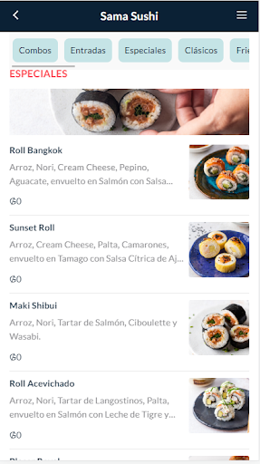 Sama Sushi Screen 3