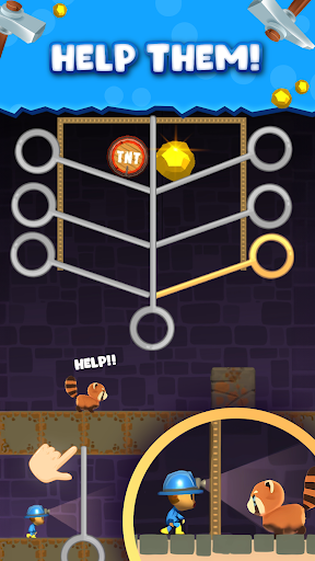 Mine Rescue: Gold Mining Games - Puzzle - games