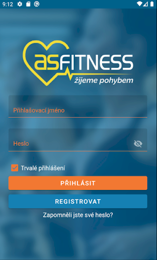 Android application ASfitness screenshort