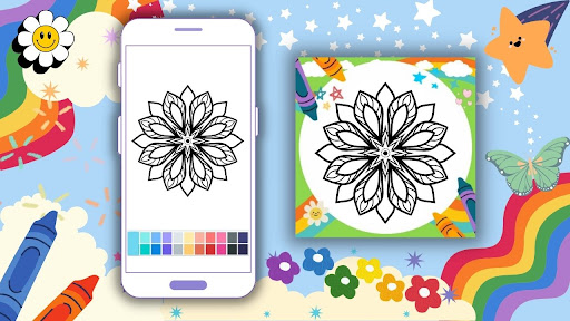 Coloring Book Relaxing Mandala