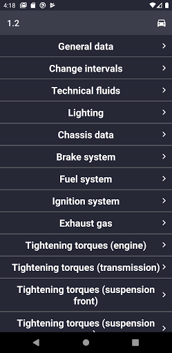 TechApp for Opel Screen 3