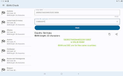 Imágen 17 Verificación IBAN (IBAN Check) android