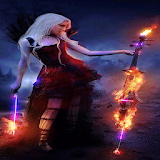 Fiery Violin Girl LWP icon