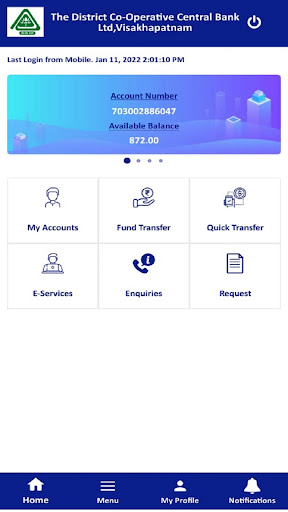 Android application The DCC Bank Visakhapatnam screenshort