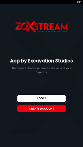 Android application Zoxstream screenshort
