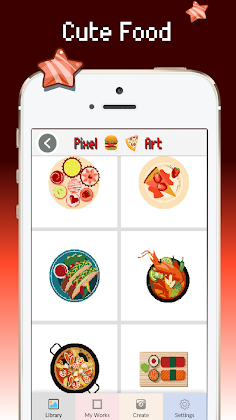 Food color by number : Pixel a - Screenshot 2