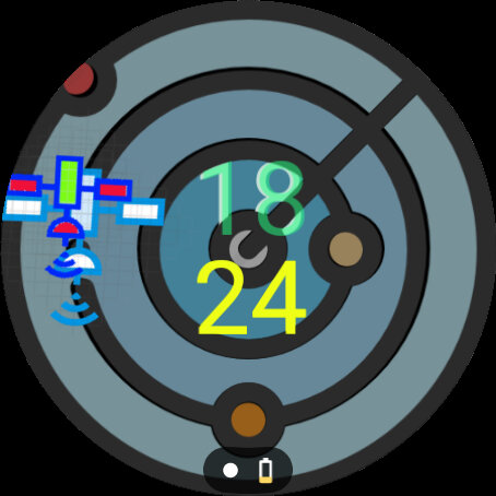 Android application Outer space animated watchface screenshort