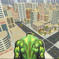 Игры супергероев-супергерой Халк города