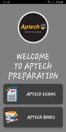 Android application Aptech Exams - Aptech Books-On screenshort