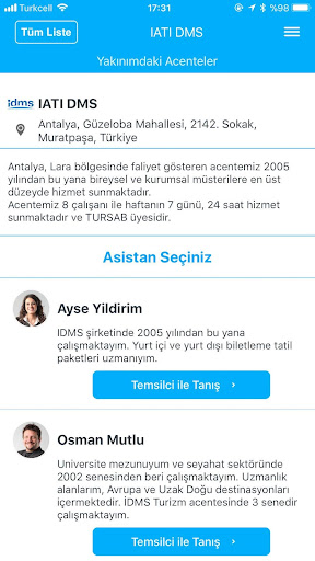 IATI Travel Assistant Screen 3