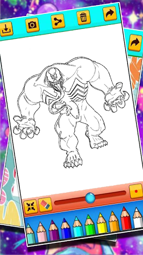 Venom Coloring Horror Spider