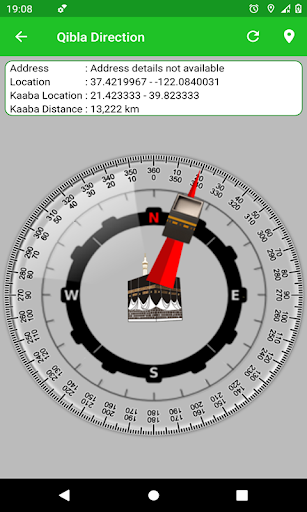 Prayer Time & Qibla Direction Screen 2