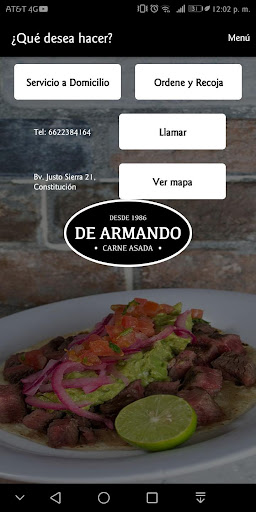 Android application Tacos de Armando screenshort