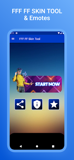 Android application FFF FF Skin Tools & Emotes screenshort