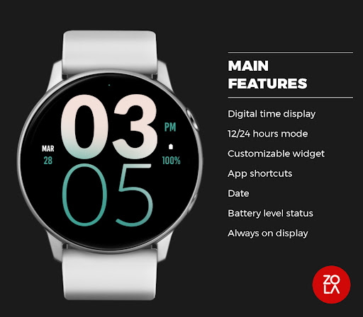 Snow Large Watch Face Screen 2