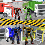 Cover Image of Descargar Conducción de camiones de basura: limpiador de robots transformadores  APK
