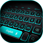 Cover Image of Download Blue Light Black Keyboard 10001005 APK